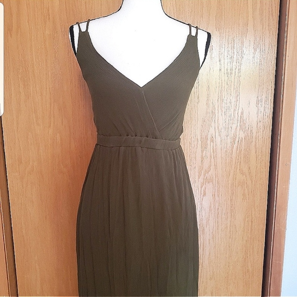 Lulu's Lost in Paradise Olive Maxi Dress Size XS